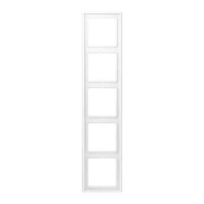 JUNG Rahmen 5-fach LS985WWM | Einbaurahmen Duroplast | waagerecht & senkrecht | schneeweiß matt | IP21 | 81x365 mm