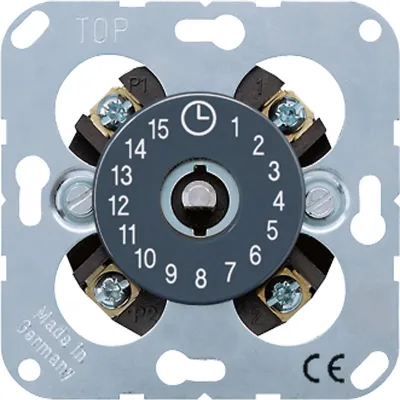 JUNG Schaltuhr 2-polig 11015 | Zeitschaltuhr mechanisch Unterputz | 0-15 Min Timer | 16 AX 250V | anthrazit