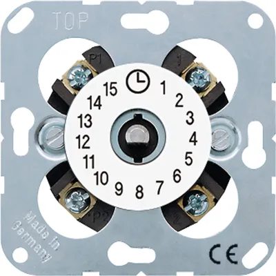 JUNG Schaltuhr 11015WW | Zeitschalter 2-polig mechanisch | Unterputz 0-15min | 250V 16A | weiß