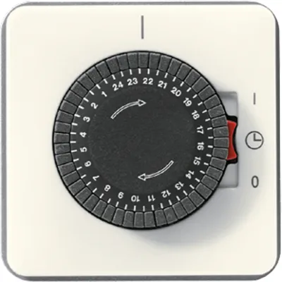 JUNG Schaltuhr Unterputz mechanisch | 16A 250V | 30-1440 Min | cremeweiß glänzend