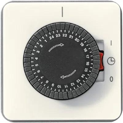 JUNG Schaltuhr Unterputz mechanisch | 16A 250V | 30-1440 Min | cremeweiß glänzend