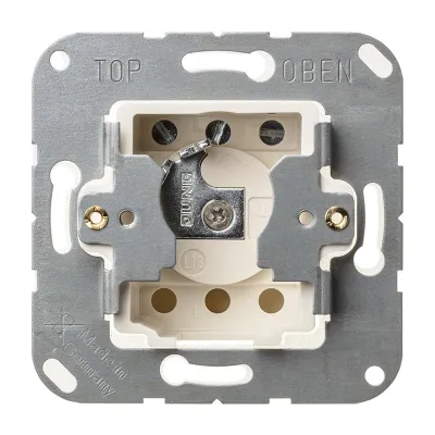 Jung Schlüsselschalter 133.18 | Unterputz | Taster Wechsler | 1-polig | 10A | 250V | für Profil-Halbzylinder | IP20