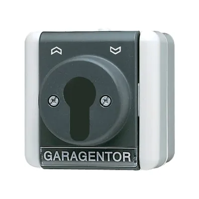 JUNG Schlüsselschalter 833.18W WG800 | Einzeltaster Wechsler 1-polig | Unterputz | IP44 | Thermoplast grau