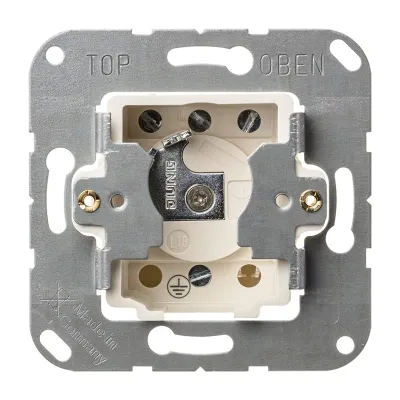 JUNG Schlüsselschalter CD133.18WU | 1-polig | 10AX | 250V | Taster Wechsler | Unterputz | IP44 | ohne Schloss