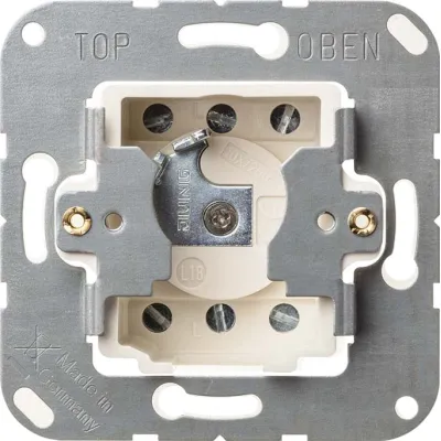 JUNG Schlüsselschalter Jalousie 104.28 | 2-polig | Unterputz | 10AX 250V | IP20 | für Profil-Halbzylinder | Halogenfrei