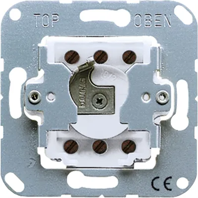 JUNG Schlüsselschalter 106.28 | 2-polig | 16AX | UP | Profil-Halbzylinder 40mm | IP20 | Metall
