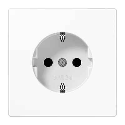 JUNG SCHUKO Steckdose SPLS 1521 KI WW | 16A 250V | Unterputz | erhöhter Berührungsschutz | Duroplast | alpinweiß