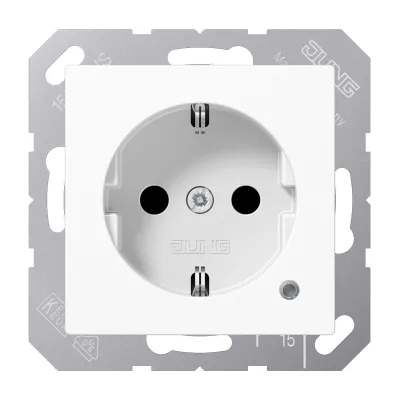 JUNG SCHUKO-Steckdose A 1520 BFKO WW | Unterputz | 16A 250V | LED-Anzeige | Berührungsschutz | Thermoplast | weiß