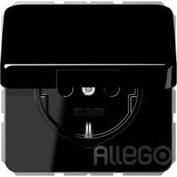 Jung SCHUKO-Steckdose 16 A 250V m.Klappdecke CD 1520 BFKL SW