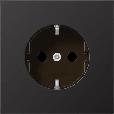 JUNG SCHUKO-Steckdose AL1520D | Unterputz | 16A 250V | Steckklemme | matt lackiertes Aluminium | LS Serie dark