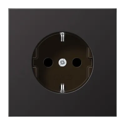 JUNG SCHUKO-Steckdose AL1520D | Unterputz | 16A 250V | Steckklemme | matt lackiertes Aluminium | LS Serie dark