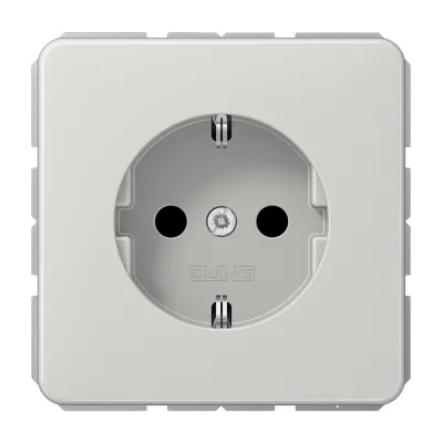 JUNG SCHUKO Steckdose CD1520BFLG | Unterputz | 16A 250V | bruchsicher | Thermoplast | Federklemmen | grau RAL 7035