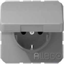 Jung SCHUKO-Steckdose 16A 250V Klappdeckel CD 1520 BFKL GR