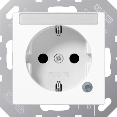 JUNG SCHUKO-Steckdose A 1520 BFNAKO WW | 16A 250V | Unterputz | LED-Anzeige | erhöhter Berührungsschutz | weiß