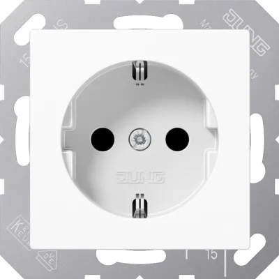JUNG SCHUKO-Steckdose Unterputz 16A 250V | antibakteriell | Duroplast | alpinweiß | Berührungsschutz