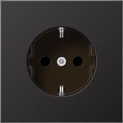 JUNG SCHUKO-Steckdose AL1520KID | 16A 250V | Unterputz | erhöhtem Berührungsschutz | Aluminium matt lackiert | dark