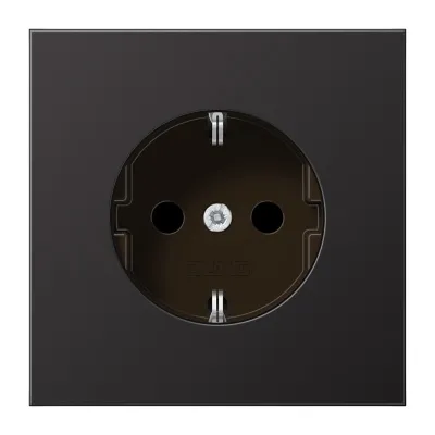 JUNG SCHUKO-Steckdose AL1520KID | 16A 250V | Unterputz | erhöhtem Berührungsschutz | Aluminium matt lackiert | dark