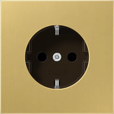 JUNG SCHUKO Steckdose ME1520C | 16A 250V Unterputz | Steckklemmen | Metall matt | Messing classic