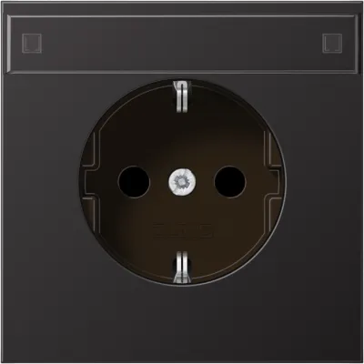 JUNG SCHUKO-Steckdose AL1520NAD | Unterputz | Aluminium matt | Schriftfeld | 16A 250V | federlose Klemmen