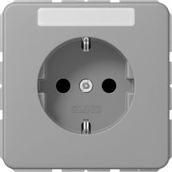 JUNG SCHUKO-Steckdose 16A 250V mit Schriftfeld CD 1520 NA GR
