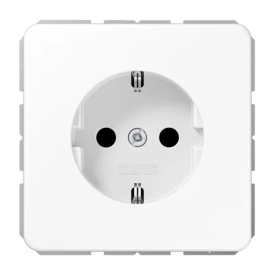 JUNG SCHUKO-Steckdose CD1520BFWW | Unterputz 16A 250V | bruchsicher | Federklemme | Thermoplast | alpinweiß