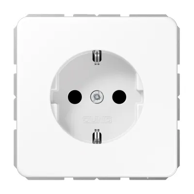 JUNG SCHUKO Steckdose CD1520KIWW | 16A 250V | Unterputz | Berührungsschutz | Federklemmen | Duroplast | alpinweiß