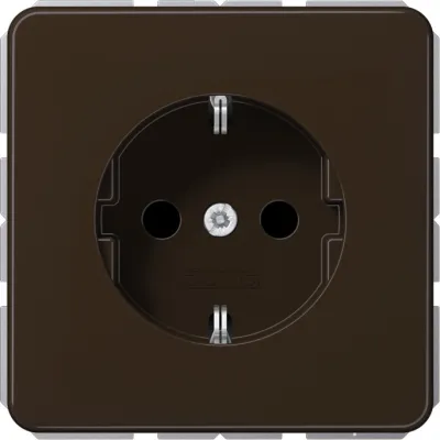 JUNG SCHUKO-Steckdose CD1520BR | Unterputz | 16A 250V | Federklemmen | Duroplast Kunststoff | glänzend | braun