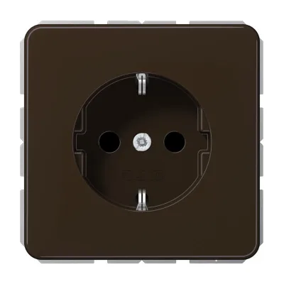 JUNG SCHUKO-Steckdose CD1520BR | Unterputz | 16A 250V | Federklemmen | Duroplast Kunststoff | glänzend | braun