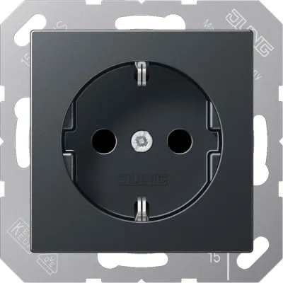 JUNG SCHUKO Steckdose Unterputz 16A 250V | Berührungsschutz | bruchsicher | anthrazit matt