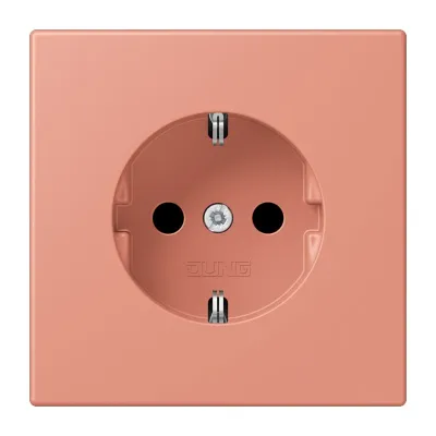 JUNG SCHUKO Steckdose LC 1520 233 | Unterputz | 1-fach | 16A 250V | Duroplast matt | IP20 | Federklemmen | ockerrot