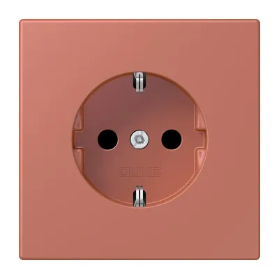 JUNG SCHUKO Steckdose LC 1520 KI 236 | 1-fach Unterputz | Duroplast matt | IP20 | terre sienne brique
