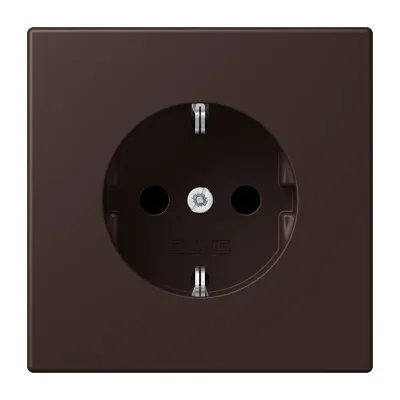 JUNG SCHUKO Steckdose LC 1521 252 | Unterputz | 1-fach | IP20 | Schraubklemme | Duroplast matt | terre d’ombre brûlée 59