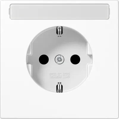 JUNG | SCHUKO-Steckdose | LS1520BFKINAWW | 16A 250V | UP | IP44 | Berührungsschutz | alpinweiß | Schriftfeld