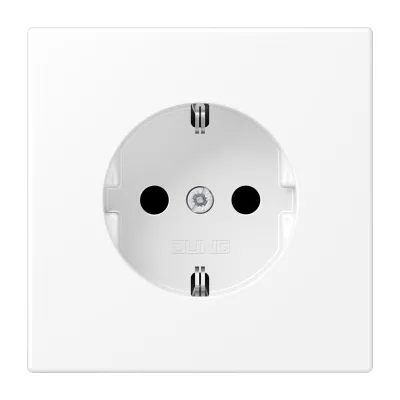 JUNG SCHUKO Steckdose LS1520KIWWM | Unterputz | 16A 250V | erhöhtem Berührungsschutz | Duroplast matt | schneeweiß