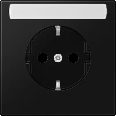 JUNG SCHUKO Steckdose LS1520KINASWM | Unterputz | 16A | Berührungsschutz | Schriftfeld | matt | graphitschwarz