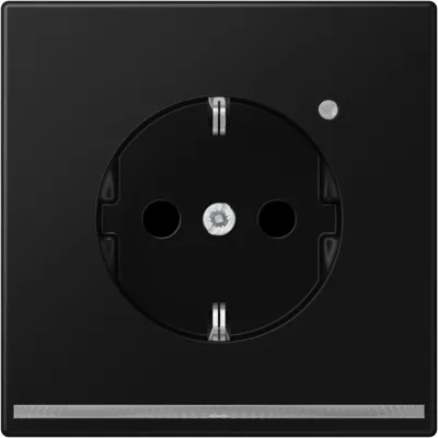 JUNG SCHUKO Steckdose LS1520-OSWMLNW | LED-Orientierungslicht | Helligkeitssensor | Berührungsschutz | graphitschwarz