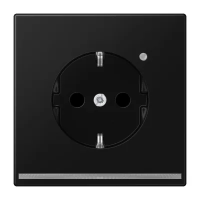 JUNG SCHUKO Steckdose LS1520-OSWMLNW | LED-Orientierungslicht | Helligkeitssensor | Berührungsschutz | graphitschwarz