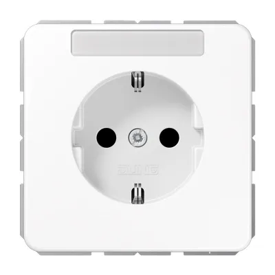 Jung Schuko-Steckdose mit Schriftfeld CD1520BFNAWW Jung Schuko-Steckdose mit Sch