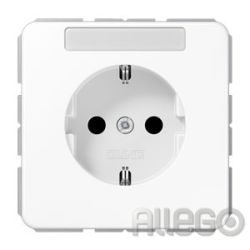 Jung Schuko-Steckdose mit Schriftfeld KI CD1520BFKINAWW Jung Schuko-Steckdose mi