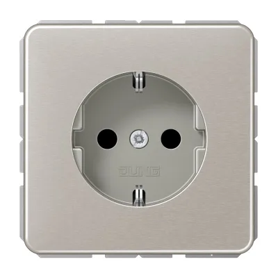 JUNG SCHUKO-Steckdose CD1520PT | Unterputz | 16A 250V | Aluminium eloxiert | Federklemmen | platin