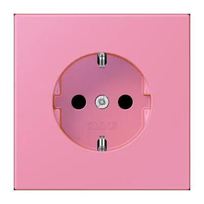 JUNG SCHUKO Steckdose LC 1520 KI 246 | 1-fach | Unterputz | erhöhter Berührungsschutz | matt | Duroplast | IP20 | rose