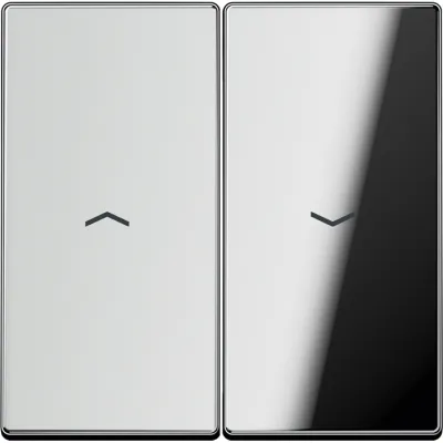 JUNG Wippe Jalousieschalter GCR2995P | Pfeilsymbole | zweiteilig | Metall verchromt | 70x70mm | glanzchrom