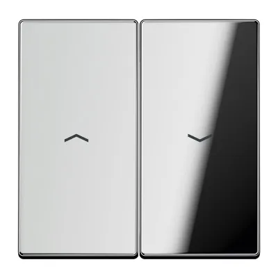 JUNG Wippe Jalousieschalter GCR2995P | Pfeilsymbole | zweiteilig | Metall verchromt | 70x70mm | glanzchrom
