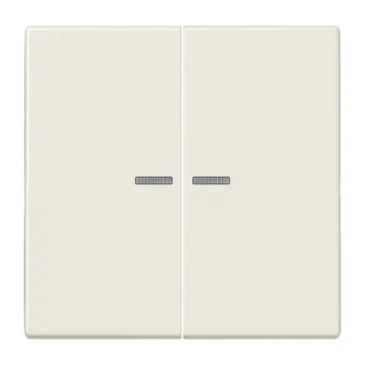 JUNG Wippe LS995KO5 Serienschalter 2-fach | Lichtleiter | Duroplast glänzend | IP44 | cremeweiß