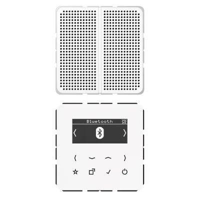 JUNG Smart Radio DAB+ Bluetooth Set Mono DABCD1BTWW | Digitalradio UKW Unterputz | 16 Speicherplätze weiß