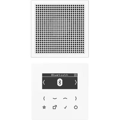 JUNG Smart Radio DAB+ DABLS1BTWW | Digitalradio Bluetooth Unterputz | 16 Speicherplätze | Mono Lautsprecher | alpinweiß
