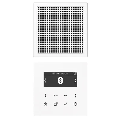 JUNG Smart Radio DAB+ DABLS1BTWW | Digitalradio Bluetooth Unterputz | 16 Speicherplätze | Mono Lautsprecher | alpinweiß