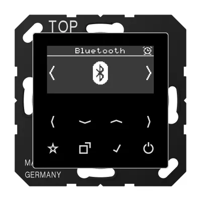 JUNG Smart Radio DABABTSW DAB+ Bluetooth Unterputzradio | UKW | Digitalradio | Sensortasten | 16 Speicher | Schwarz