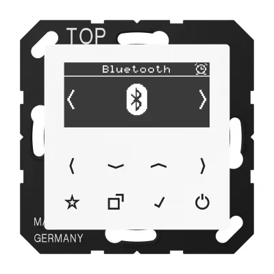 JUNG Smart Radio DABABTWW | DAB+ Digitalradio Bluetooth UKW | Unterputz | Sensortasten | Echtglasfront | weiß