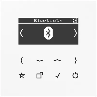 JUNG Smart Radio DAB+ Bluetooth DABLSBTWW | Digitalradio UKW Unterputz | Sensortasten | Stereo | Weiß